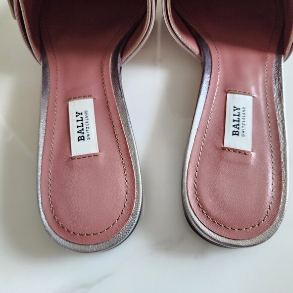 NWT Bally Hamelin Buckle Flat Mules in Champagne Gold ✨ (#135) - Picture 7 of 9